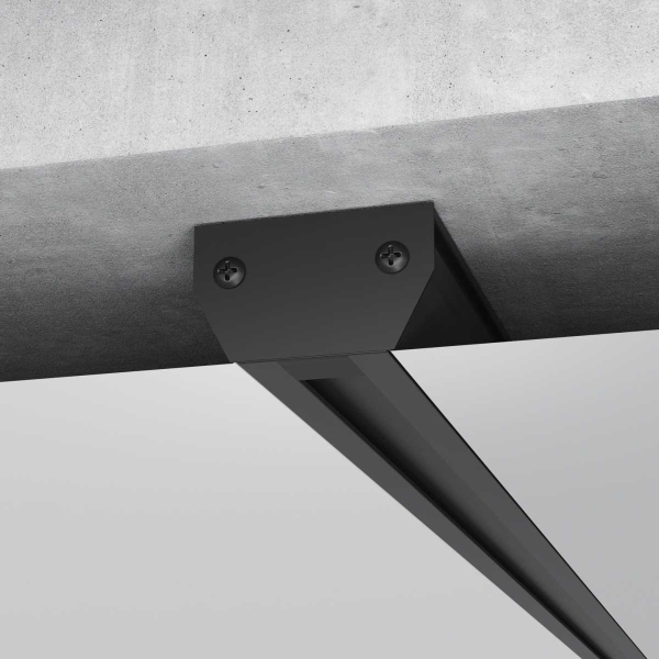 Алюминиевый профиль для монтажа в натяжной потолок однофазного шинопровода черный (2м) Elektrostandard a070478