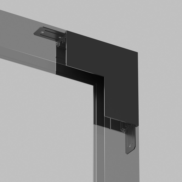 Коннектор L-образный стена-потолок Denkirs Smart TR2108-BK