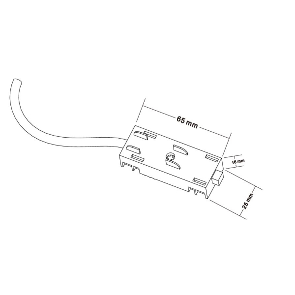 Питание для накладного шинопровода Crystal Lux CLT 0.205 02 L2000 BL