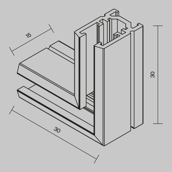 Коннектор угловой Maytoni Technical Accessories for tracks Levity TRA184CL-11B