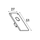 Заглушка Italline Atom IT012-5036 black