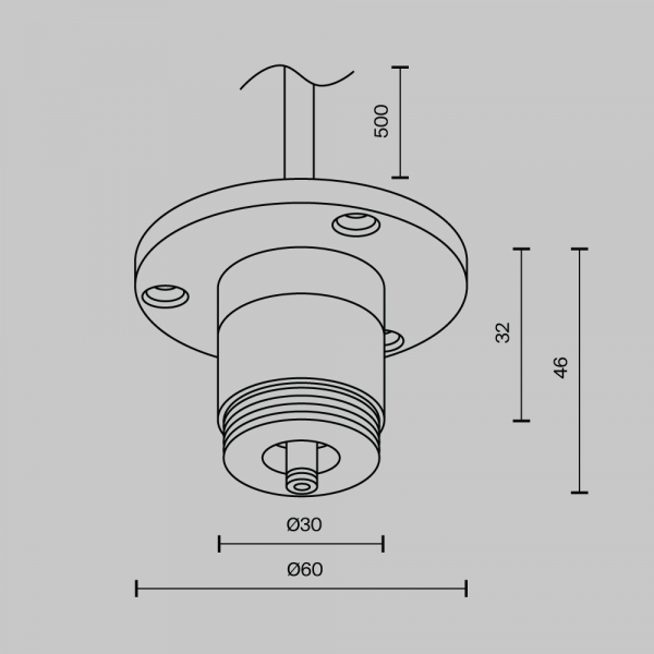 Аксессуар Maytoni Technical CA022BO-P-B
