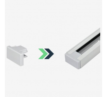 Заглушка Hesby Lighting Skylite для накладного шинопровода 220В, белая HSBL_0034