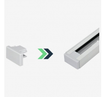 Заглушка Hesby Lighting Skylite для накладного шинопровода 220В, белая HSBL_0034