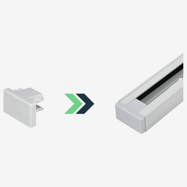 Заглушка Hesby Lighting Skylite для накладного шинопровода 220В, белая HSBL_0034 Заглушка Hesby Lighting Skylite для накладного шинопровода 220В, белая HSBL_0034