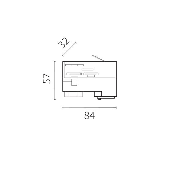 Адаптер для светильника к треку 5030xx-R/5040xx-(F)/(R) Quattro Lightstar 594007-402