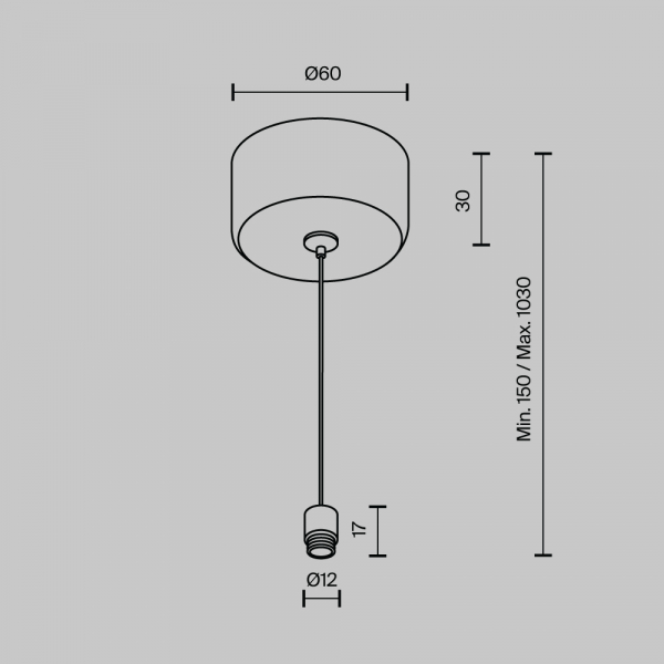 Аксессуар Maytoni Technical CA029SW-L1000-B Аксессуар Maytoni Technical CA029SW-L1000-B