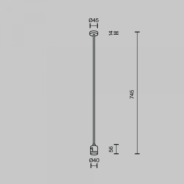 Крепление потолочное Long 700мм Maytoni Technical TRA159C-IPC1-PT Крепление потолочное Long 700мм Maytoni Technical TRA159C-IPC1-PT