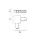 Угловое соединение для трека к 50202X-P, 50203X-P Lightstar Barra 502126-P