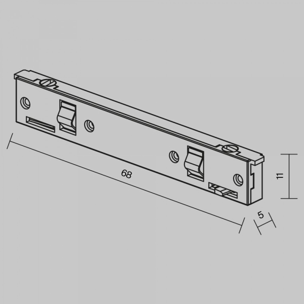 Коннектор питания прямой Maytoni Technical Accessories for tracks Levity TRA184IPC-1B Коннектор питания прямой Maytoni Technical Accessories for tracks Levity TRA184IPC-1B