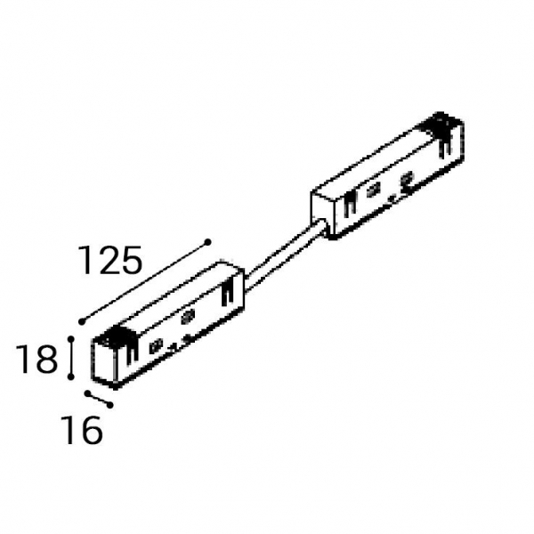 Коннектор гибкий Italline Atom IT012-5041 black Коннектор гибкий Italline Atom IT012-5041 black