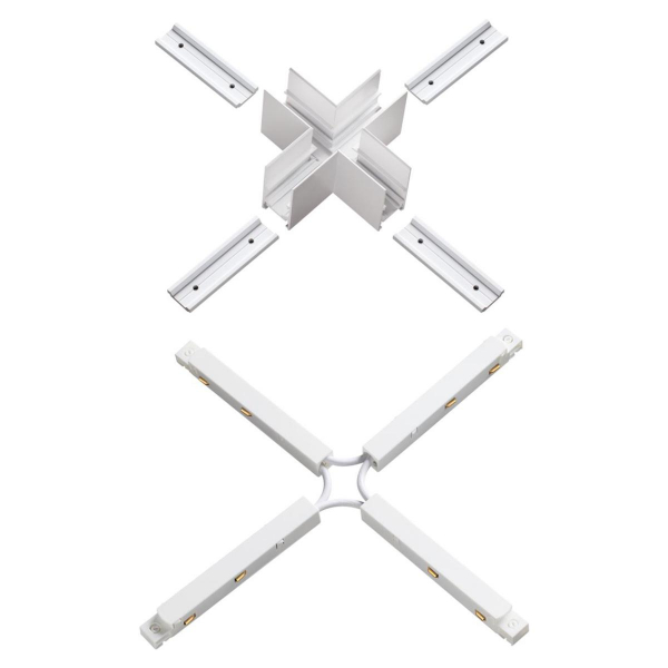Коннектор X-образный для низковольтного шинопровода Novotech Shino Flum 135127 Коннектор X-образный для низковольтного шинопровода Novotech Shino Flum 135127