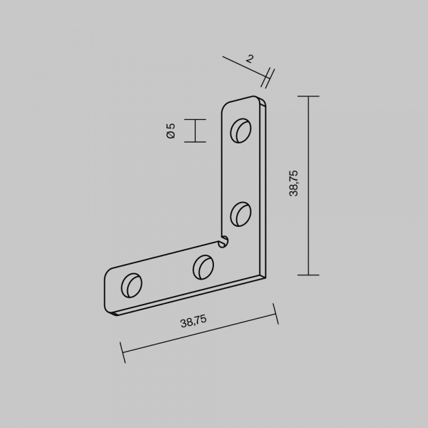 Комплект угловых соединителей Maytoni Technical Exility Busbar (4 шт) TRA034D-CL-42S Комплект угловых соединителей Maytoni Technical Exility Busbar (4 шт) TRA034D-CL-42S