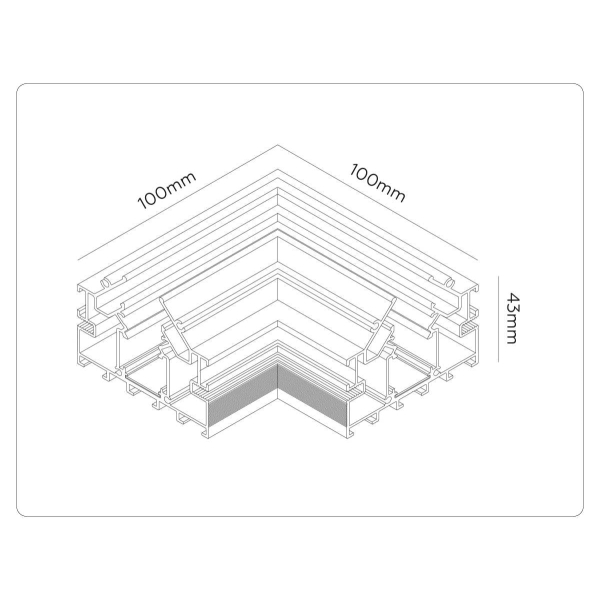 Коннектор угловой Ambrella Light TRACK SYSTEM GL1981