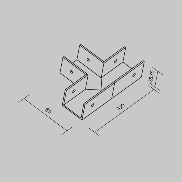 Коннектор T-образный Maytoni Outdoor для профиля Elasity IP O-TR001-TC-W