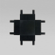 Соединитель четырёхсторонний для накладного шинопровода Elektrostandard Flat Magnetic 85003/00 черный a063738