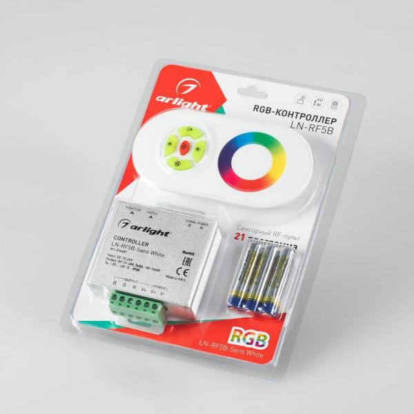 Контроллер Arlight LN-RF5B-Sens White 016487 Контроллер Arlight LN-RF5B-Sens White 016487