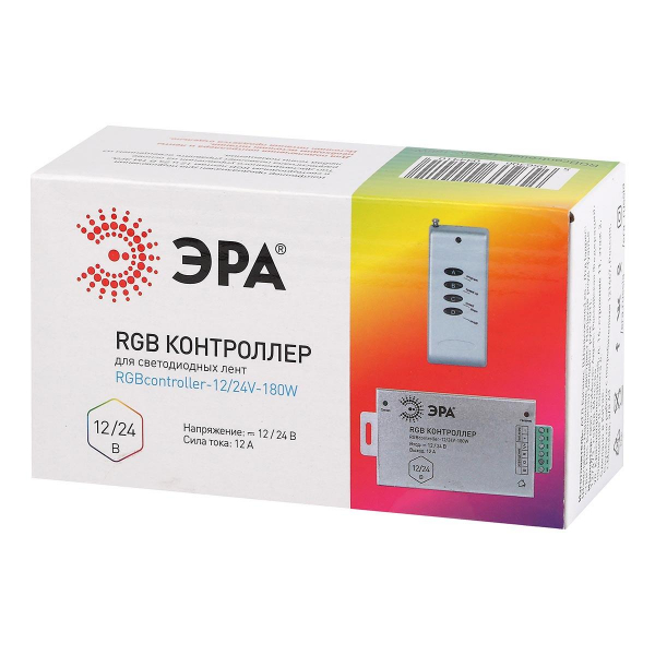 Контроллер ЭРА RGBcontroller-12/24V-180W/288W Б0043444 Контроллер ЭРА RGBcontroller-12/24V-180W/288W Б0043444