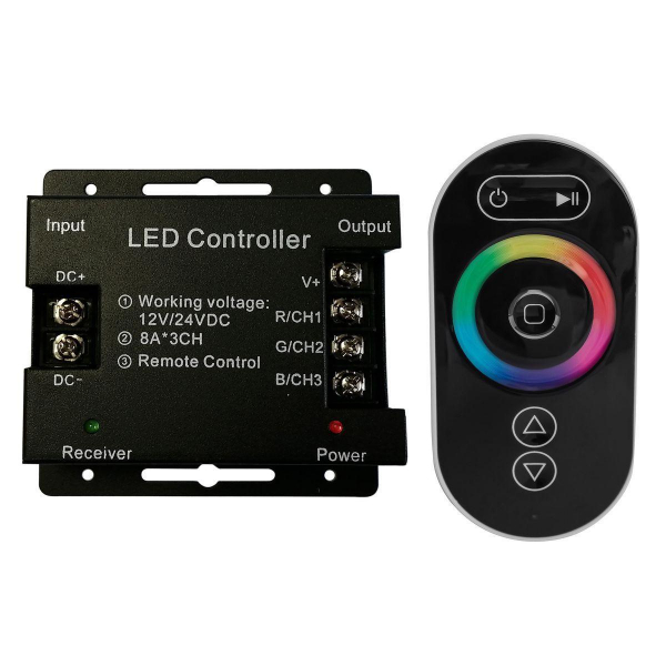 Контроллер RGB Apeyron с пультом 12/24V 04-03(288) Контроллер RGB Apeyron с пультом 12/24V 04-03(288)