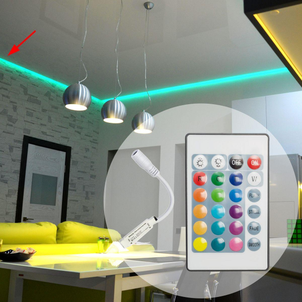 Мини-контроллер RGB Apeyron с пультом 12/24V 04-15 Мини-контроллер RGB Apeyron с пультом 12/24V 04-15