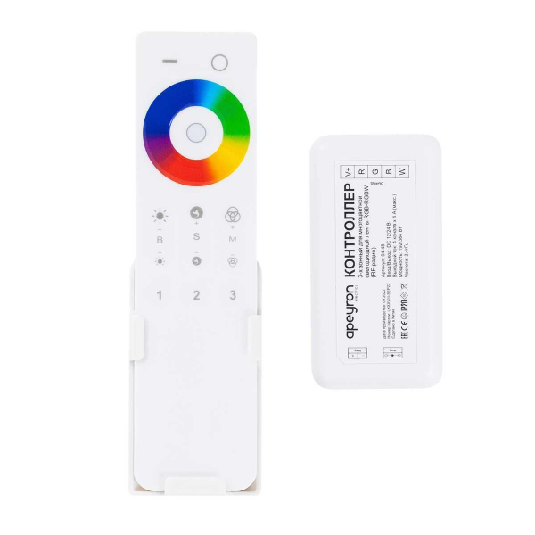 Контроллер 3-х зонный RGB - RGBW Apeyron 12/24V сенсорный пульт 04-48 Контроллер 3-х зонный RGB - RGBW Apeyron 12/24V сенсорный пульт 04-48