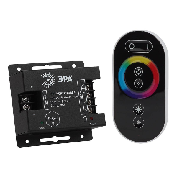 Контроллер ЭРА RGBcontroller-12/24V-216W/432W Б0043445 Контроллер ЭРА RGBcontroller-12/24V-216W/432W Б0043445