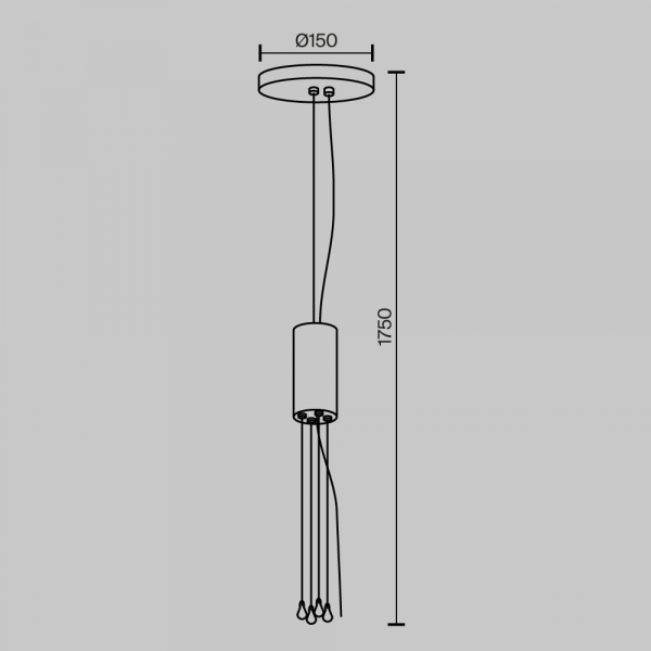 Подвесное крепление Maytoni Technical Zon C032C-04-MG-1