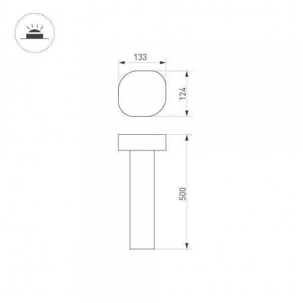 Уличный светодиодный светильник Arlight LGD-Swamp-Boll-H500-7W Warm3000 029968 Уличный светодиодный светильник Arlight LGD-Swamp-Boll-H500-7W Warm3000 029968