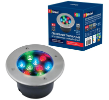 Ландшафтный светодиодный светильник Uniel ULU-B12A-9W/RGB IP67 Grey UL-00006824