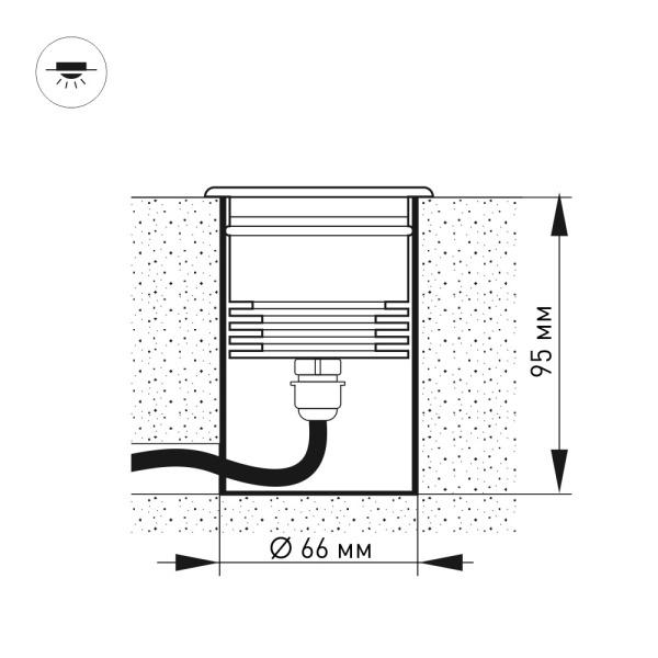 Ландшафтный светодиодный светильник Arlight LTD-Ground-Tilt-R80-9W Day4000 032213 Ландшафтный светодиодный светильник Arlight LTD-Ground-Tilt-R80-9W Day4000 032213