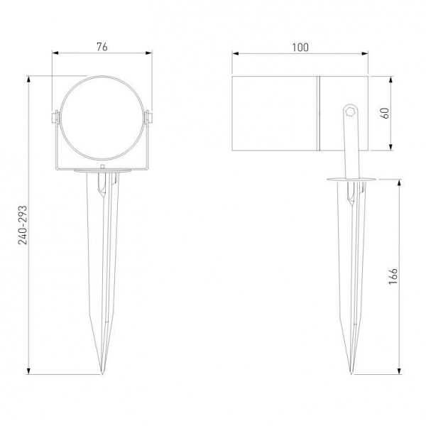 Ландшафтный светильник Elektrostandard Landscape/2 35146/S черный a057942 Ландшафтный светильник Elektrostandard Landscape/2 35146/S черный a057942