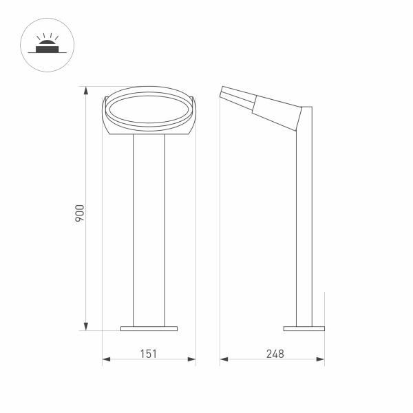 Уличный светодиодный светильник Arlight LGD-Eye-Boll-H900-6W Warm3000 029984 Уличный светодиодный светильник Arlight LGD-Eye-Boll-H900-6W Warm3000 029984