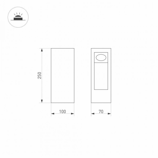 Уличный светодиодный светильник Arlight LGD-Mark-Boll-H250-7W Warm3000 029975 Уличный светодиодный светильник Arlight LGD-Mark-Boll-H250-7W Warm3000 029975