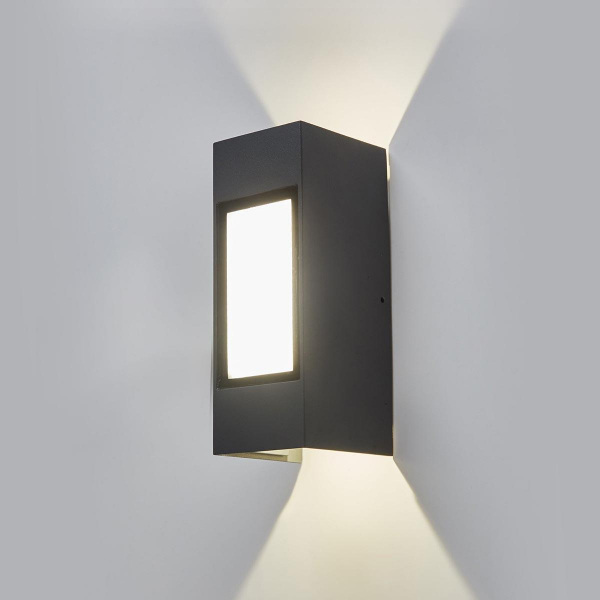 Уличный настенный светодиодный светильник Elektrostandard 1638 Techno Led серый a054930 Уличный настенный светодиодный светильник Elektrostandard 1638 Techno Led серый a054930
