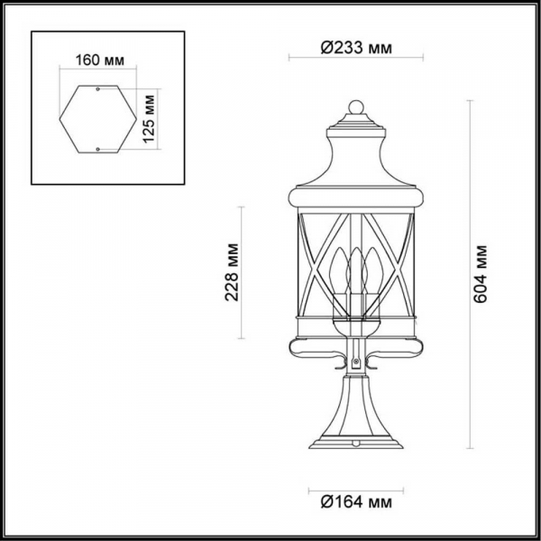 Уличный светильник Odeon Light Nature Sation 4045/3B Уличный светильник Odeon Light Nature Sation 4045/3B