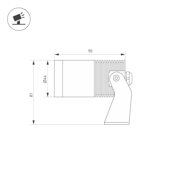 Уличный светодиодный светильник Arlight ALT-RAY-R44-8W Day4000 (DG, 33 deg, 230V) 042583 Уличный светодиодный светильник Arlight ALT-RAY-R44-8W Day4000 (DG, 33 deg, 230V) 042583