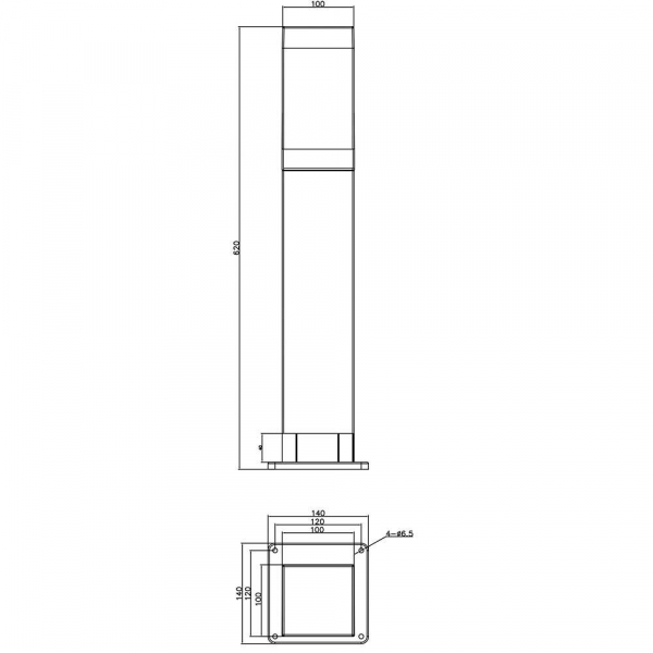 Ландшафтный светильник Deko-Light Socket Tower Kukui Puka 733067 Ландшафтный светильник Deko-Light Socket Tower Kukui Puka 733067