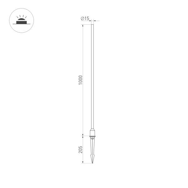 Ландшафтный светодиодный светильник Arlight KT-Champagne-L1000-3W Warm3000 034165 Ландшафтный светодиодный светильник Arlight KT-Champagne-L1000-3W Warm3000 034165