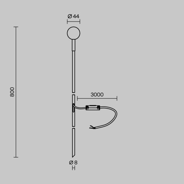 Ландшафтный светильник Maytoni Outdoor Shin O523FL-L2PT3K