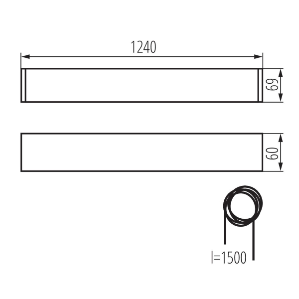 Подвесной линейный светильник Kanlux ALIN 4LED 1X120-W 27413 Подвесной линейный светильник Kanlux ALIN 4LED 1X120-W 27413
