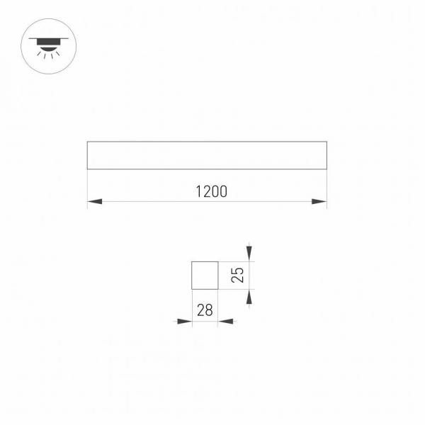 Потолочный светодиодный светильник Arlight Snap-Starline-Flat-S1200-26W Day4000 031476 Потолочный светодиодный светильник Arlight Snap-Starline-Flat-S1200-26W Day4000 031476