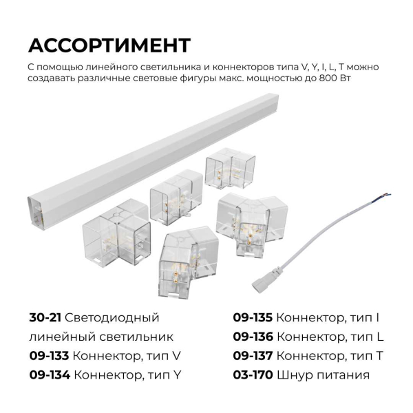 Коннектор для светильников серии NET тип V Apeyron 09-133