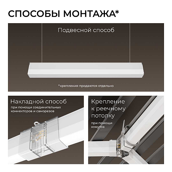 Накладной линейный светодиодный светильник Apeyron 30-59