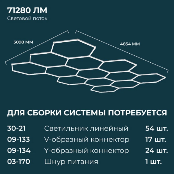 Светильник линейный светодиодный накладной серия NET Apeyron 30-21