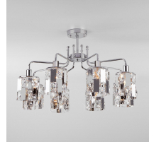 Потолочная люстра Eurosvet 10101/8 хром/прозрачный хрусталь Strotskis