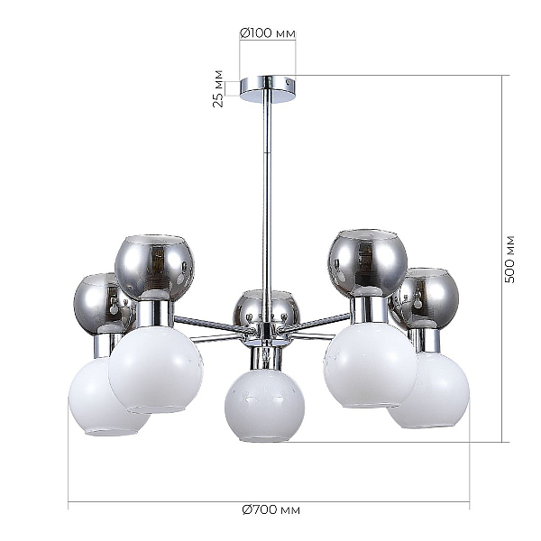 Потолочная люстра Evoluce Thonet SLE1138-102-10