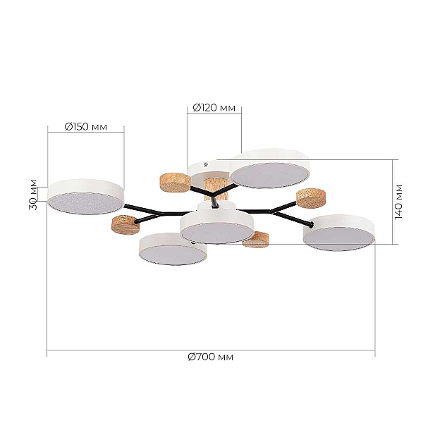 Потолочная светодиодная люстра Evoluce FAEMA SLE6006-502-05