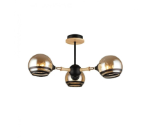 Потолочная люстра IMEX MD.4896-3-S BK+WOOD