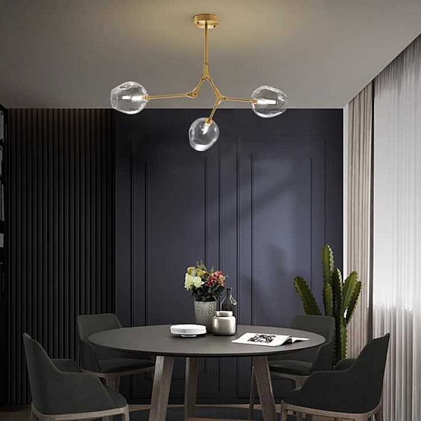 Подвесная люстра Imperium Loft Адель Branching Bubble Chandelier L11 Black Amber 239861-22