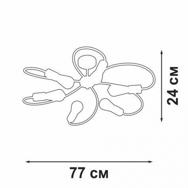 Потолочная люстра Vitaluce V3076-1/6PL Потолочная люстра Vitaluce V3076-1/6PL